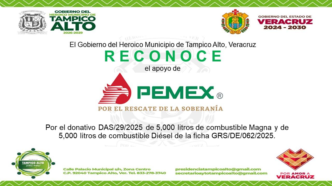 Reconocimiento a PEMEX